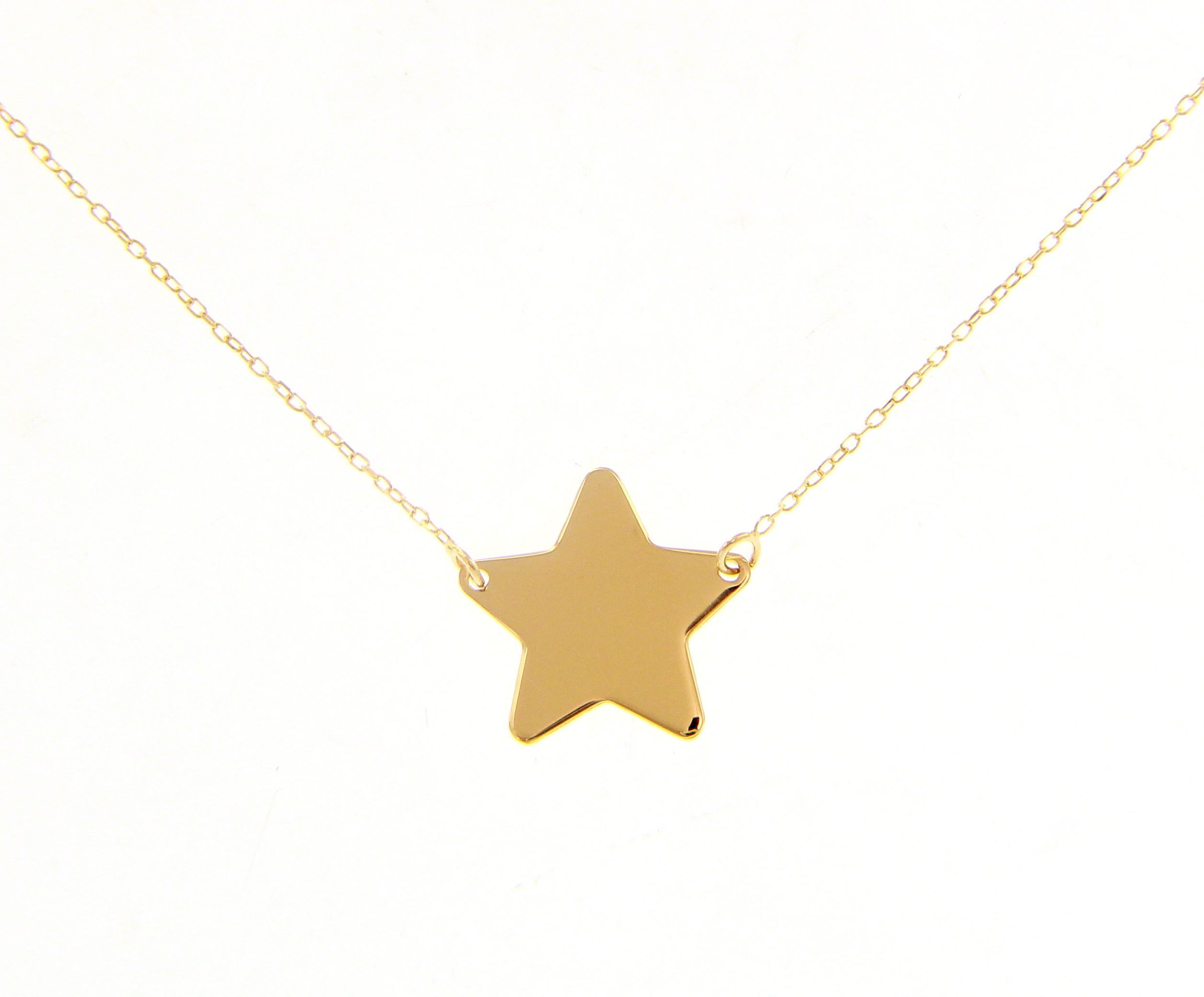 Golden star necklace k14  (code S230898)